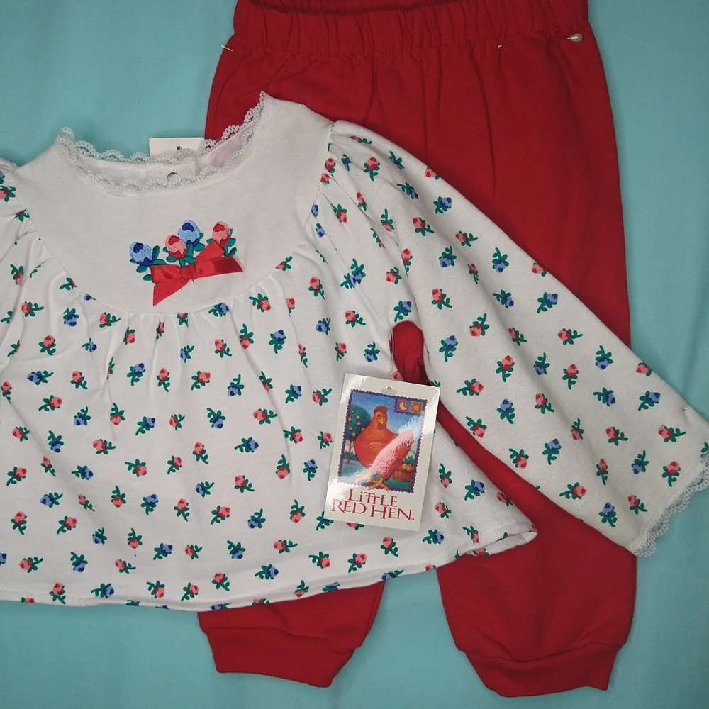 Little Red Hen Vintage sweatshirt sweatpants set 18M new nwt daycare